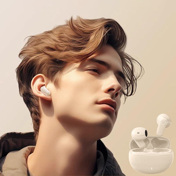 Oefntac Bluetooth Earbuds Wireless Bluetooth Earbuds Half in Ear,48Hr Battery Touch Noise Reduction,Short Comfortable,Low Latency Daily Sports
