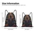 thumbnail image 5 of Yiaed Garden Meditating Weasel Print Drawstring Bags Drawstring Backpack Bulk String Back Pack Gym Sport Bag-Small, 5 of 5