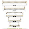 thumbnail image 3 of DIY Jewelry Making Metal Extension Tail Chains with Lobster Clasps, Multi-Size Connector Set for Bracelets & Necklaces, Golden Silvery Rose-Golden Finish, 2-6 Inch Assorted Pack, 3 of 8