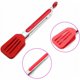 thumbnail image 3 of Pinzas de cocina de 9 pulgadas Pinzas para barbacoa Pinzas de cocina de acero inoxidable de silicona Juego de pinzas de cocina profesionales Excelente para cocinar, servir y asar, 3 of 5