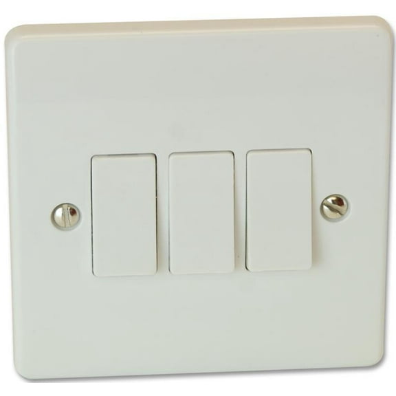 CLICK - 3 Gang 2 Way 10A Light Switch