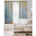 thumbnail image 2 of Fall Forest Tree Kitchen Curtains Retro Trunk Leaves Orange Blue Cafe Short Curtains for Bathroom Blackout Window Curtain Grommet Small Window Treatment Tier Drapes for Bedroom Living Room 52"x45"x2, 2 of 9