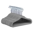 thumbnail image 3 of 50 Ganchos de Terciopelo para Ropa de Bebe, Gancho Plateado Giratorio de 360 Grados GRIS, 3 of 4