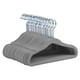 thumbnail image 3 of 50 Ganchos de Terciopelo para Ropa de Bebe, Gancho Plateado Giratorio de 360 Grados GRIS, 3 of 4