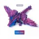 thumbnail image 3 of 3D Printed Gemstone Dragon Gift Gradient High-End Figure Eco-Friendly Crystal Dragon Toy Figure,Pur, 3 of 5