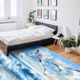 thumbnail image 6 of Area Rugs Indoor Non-Slip Rectangle Rug 5x8 Ft Ocean Seagull Blue Sea Water Waves Sky Oil Painting Rug Rubber Backing Floor Mats Non Shedding Home Decor Carpet for Entryway Living Room, 6 of 8