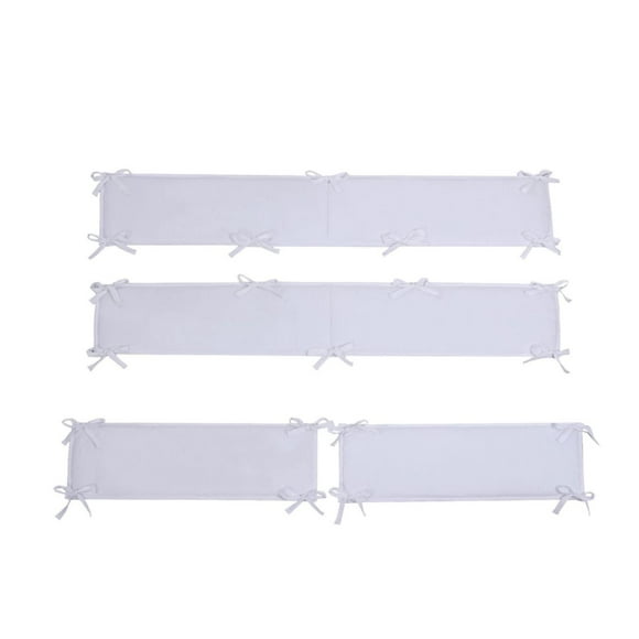 Ensemble de Literie 4 Pcs Coussinets de Pare-Chocs en Coton pour Garçons Filles Pare-Chocs de Bassinette en Maille Respirante Doublure de Bassinette Rembourrée Pare-Chocs de Bassinette Douce Doublure de Bassinette Rembourrée Protecteur Latéral de Bassinette Pare-Chocs Ensemble de Draps Housse de Couette Pil