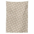 thumbnail image 2 of Polar Bear Tablecloth, Cartoon Ice Skating Bear Scarf Winterland Heart Mug Snowflakes, Rectangle Satin Table Cover Accent for Dining Room and Kitchen, 52" X 70", Pale Sepia Vermilion, by Ambesonne, 2 of 2