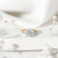 thumbnail image 4 of Rosec Jewels Lab Created Engagement Ring with Side Stones - 2 Carat Round Ring for Women (EF-VS Grade), 18K Yellow Gold, US 9.00, 4 of 9