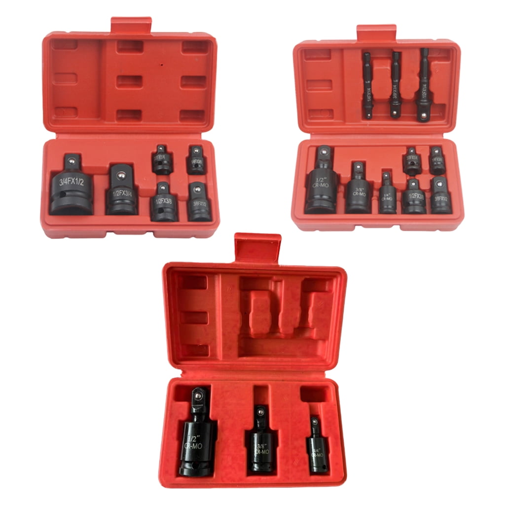 YongCo 1/2inch To 3/8 3/8 To 1/4 3/4 To 1/2inch Socket Convertor Adapter Reducers Set Impacts Socket Adapter for Car Bicycles G