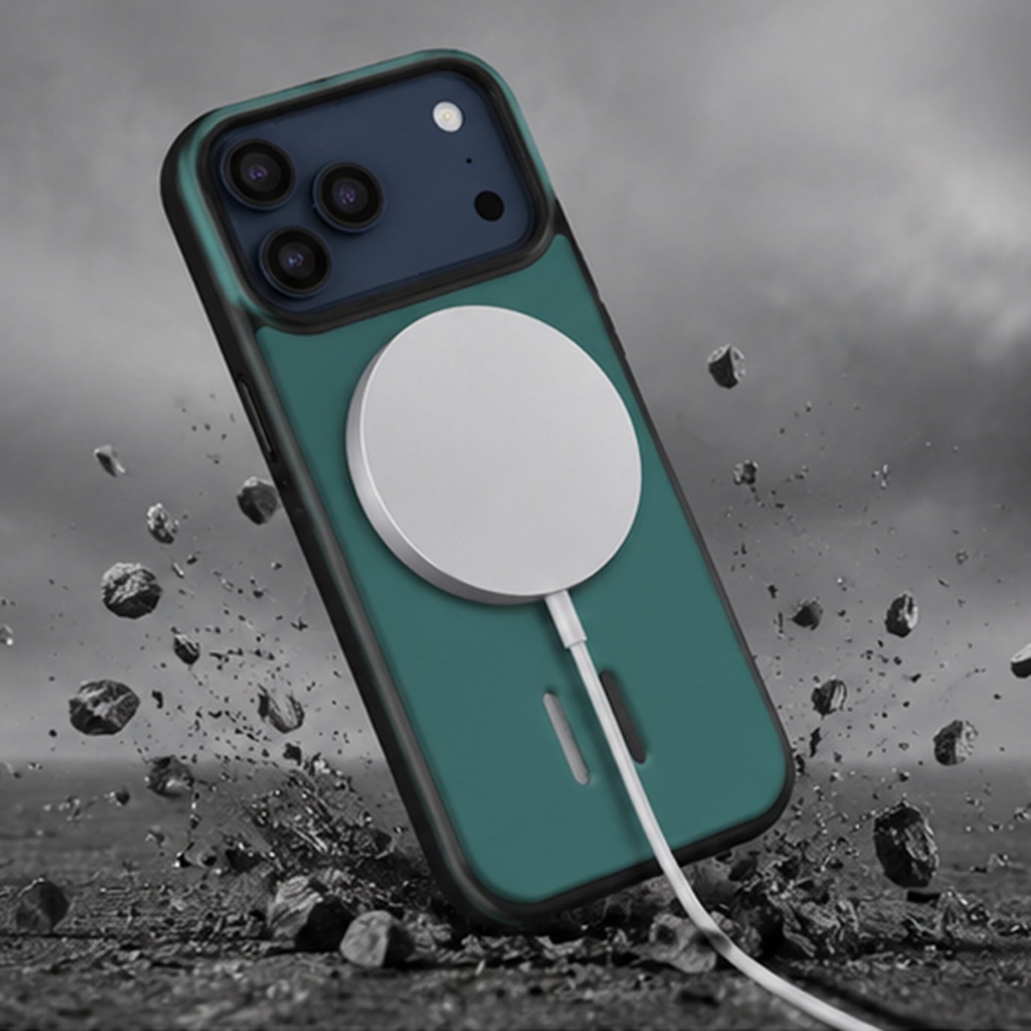 Full Body Leather Style Shockproof Case for iPhone 17 Pro Max with Wireless Charging
