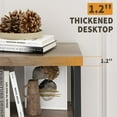 thumbnail image 2 of Console Table with Storage Shelves, 70"L Modern Farmhouse Hallway Table Narrow Sofa Entryway Table for Living Room, Gray, 2 of 7
