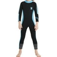 thumbnail image 6 of Kids Wetsuit Girls Jumpsuit Teens Long Sleeve Surfing Snorkeling , Blue, XL, 6 of 8