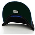 thumbnail image 3 of Classic Snapback Referee Hat High Profile Flat Bill Visor Adjustable Back Cap, Black Royal Blue, 3 of 3
