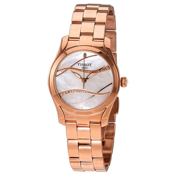 Tissot T-Wave Mother of Pearl Diamond Dial Ladies Watch T112.210.33.111.00