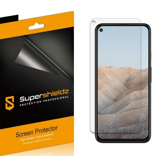 [6-Pack] Supershieldz for Google Pixel 5a 5G Screen Protector, Anti-Bubble High Definition (HD) Clear Shield