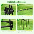 thumbnail image 3 of Garden Trellis for Climbing Plants Outdoor, 65inch Tall Rustproof Black Metal Obelisk Trellis Support for Potted Vines Vegetable Plants Indoor Outdoor, Antislip, Easy to Install 1PC, 3 of 9