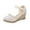 White, variant on JeashCHAT Women's Platform Wedge Sandals Espadrille Heel Closed Toe Ankle Strap Summer Dress Womens Shoes for Wedding Party