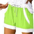 thumbnail image 1 of Plebaso Womens Summer Shorts Color Block Drawstring Casual Shorts Loose Activewear Shorts with Pockets, 1 of 5