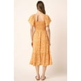 thumbnail image 6 of Mittoshop Flower Print Flutter Sleeve Smocked Midi Dress, 6 of 6