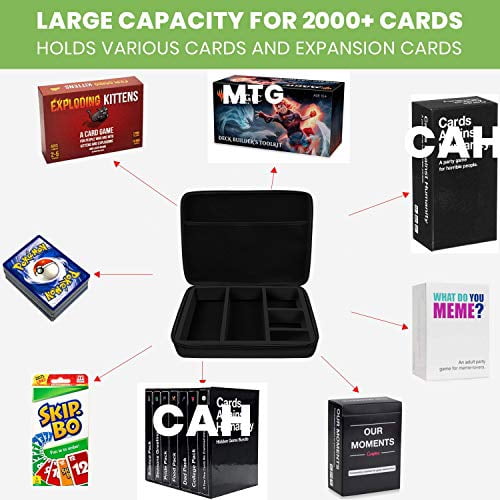 C.A.H/Magic/Cards Deck Box Compatible with Cards Against Humanity/Magic The Gathering Board Game Cards/Yugioh & More 2000 Card Game Case Holder fits Main Game and All Expansions