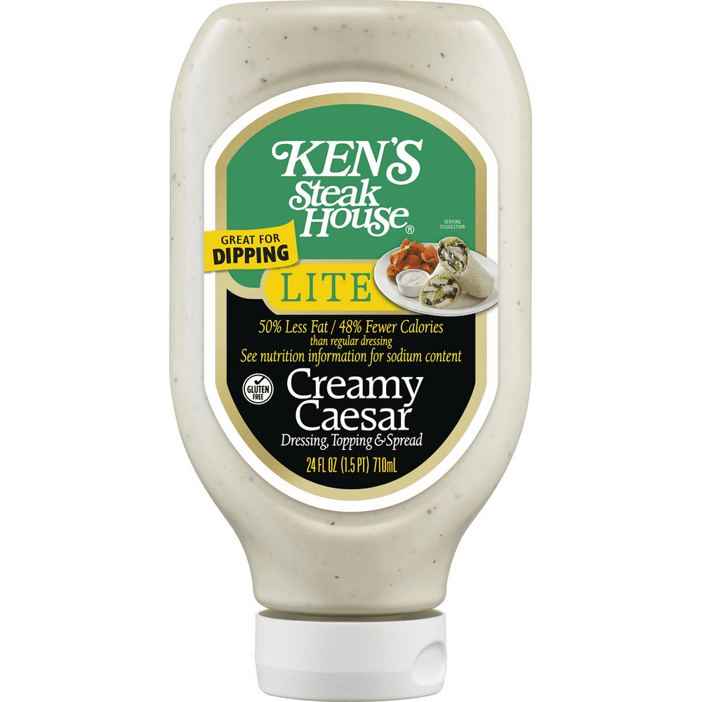 Ken's Steak House Lite Creamy Caesar Dressing 24 oz