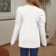 thumbnail image 5 of Today Casual Shirts for Teen Girls Round Neck Blouses Puff Long Sleeve Top Girls Solid Color Tee Shirts Ribbed Knit T Shirt, 5 of 7