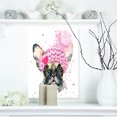 thumbnail image 1 of French Bulldog with Pink Hat - Contemporary Animal Art Canvas, 1 of 3