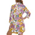 thumbnail image 6 of Renewold Swim Cover Up for Women Long Sleeve T-Shirt Dress with Pocket Breathable Y2K Button Down Shirt Bathing Suit Cover Up Shirt Bikini Coverups, Y2K Hippie Flower Daisy Print, 2XL, 6 of 7