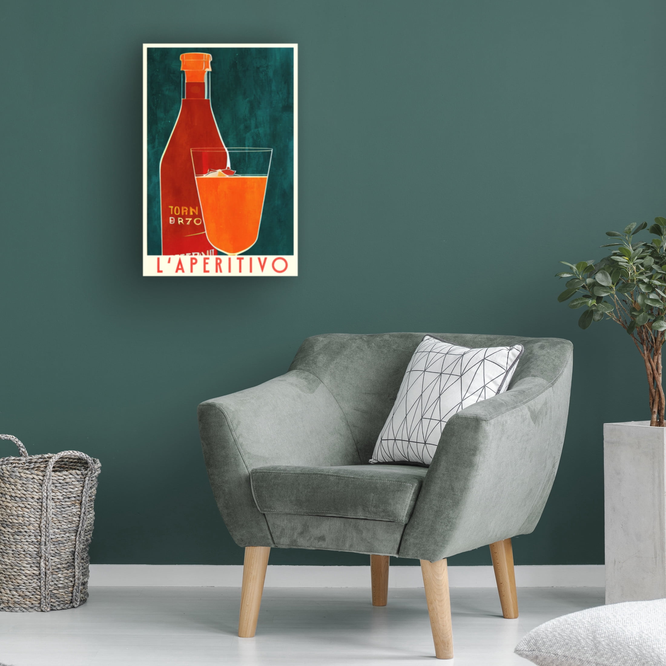 Canvas Wall Art - Bo Anderson 'L'Aperitivo' Wall Art for Living Room, Bedroom, or Office D?cor by Trademark Fine Art - 22 x 32 Inches