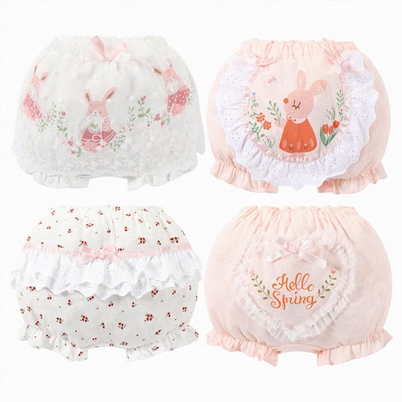 Yindaity Toddler Girls Underwear Underwear Newborn Cloth Cover Breathable and Reusable Training Underwear for Girls(Light Pink,2-3 Years)