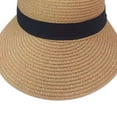 thumbnail image 6 of Cheers.US Straw Baseball Caps for Women Straw Sun Visor Hat Summer Travel Casual Boater Hat Outdoor Foldable Baseball Cap, 6 of 7