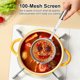 thumbnail image 4 of CaiYueKe Stainless Steel Fine Mesh Skimmer Spoon Slotted Ladle Kitchen Utensil for Frying Strainer Fat Oil Remover Soup Scoop Cooking Tool with Long Handle Durable, 4 of 9
