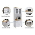 thumbnail image 4 of Hodedah HIK92 Kitchen China Cabinet with Transparent Doors, White, 4 of 8