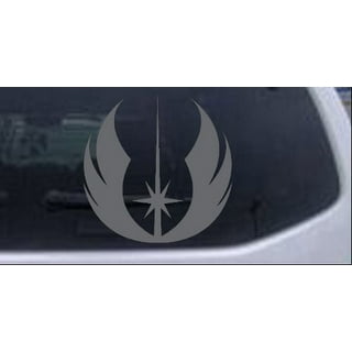 SW Jedi Order Logo Plastic Auto Emblem - [Silver][3'' x 3'']