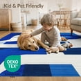 thumbnail image 4 of ODIKA 8'x10' Washable Area Rug Durable, Non-Slip Abstract Modern Interlocking Shapes With Minimalist Wave Motif for Living Room, Under Sectional, Family, 4 of 7