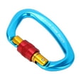 thumbnail image 2 of Clip de mosquetón D Aleación de aluminio Bloqueo automático Anillo en D resistente Caribeener para escalar Camping Azul, 2 of 12
