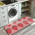 thumbnail image 3 of Red Strawberry Plants Fruit Pink Pattern Kitchen Rug Mat,Kitchen Runner Rugs Non Skid Washable,Decorative Kitchen Floor Mats for Kitchen,Sink,Laundry,17"x47.2", 3 of 7