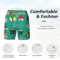 thumbnail image 4 of Kdxio Cute Sushi Print Men'S Swim Trunks With Compression Liner 7 Inch Inseam Quick Dry Swim Shorts, 4 of 7