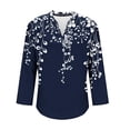 thumbnail image 4 of Women's Blouses V Neck Dressy Casual Long Sleeve Tops Business Work Raglan Shirts Fashion, 4 of 5