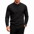 thumbnail image 2 of FOPSUFGWFO Men's Knit Sweaters 2 in 1 Crew Neck Sweatshirts With Shirt Collar Long Sleeve Pullover Tops for Business L, 2 of 6