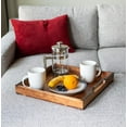 thumbnail image 2 of BIRDROCK HOME Wooden Serving Tray with Handles - Square, 2 of 6
