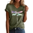 thumbnail image 4 of vigerkar Plus Size T Shirt for Women Graphic Tees Short Sleeve Floral Print Loose Fit Summer Casual Tops (AG, L), 4 of 9