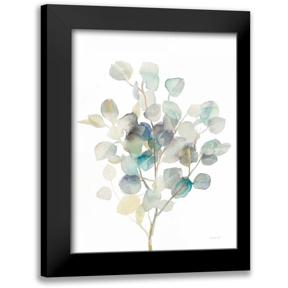 Nai, Danhui 12x14 Black Modern Framed Museum Art Print Titled - Eucalyptus III White