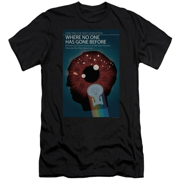 Star Trek Tng Season 1 Episode 6 Premium Canvas Adult Slim Fit 30/1 T-Shirt Black