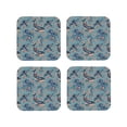 thumbnail image 2 of Disketp Underwater Animals And Flowers Funny Coasters,4 Pcs Leather Coasters With Holder, Perfect Housewarming Hostess Gifts,Protect Furniture From Water Marks Scratch And Damage, 2 of 9
