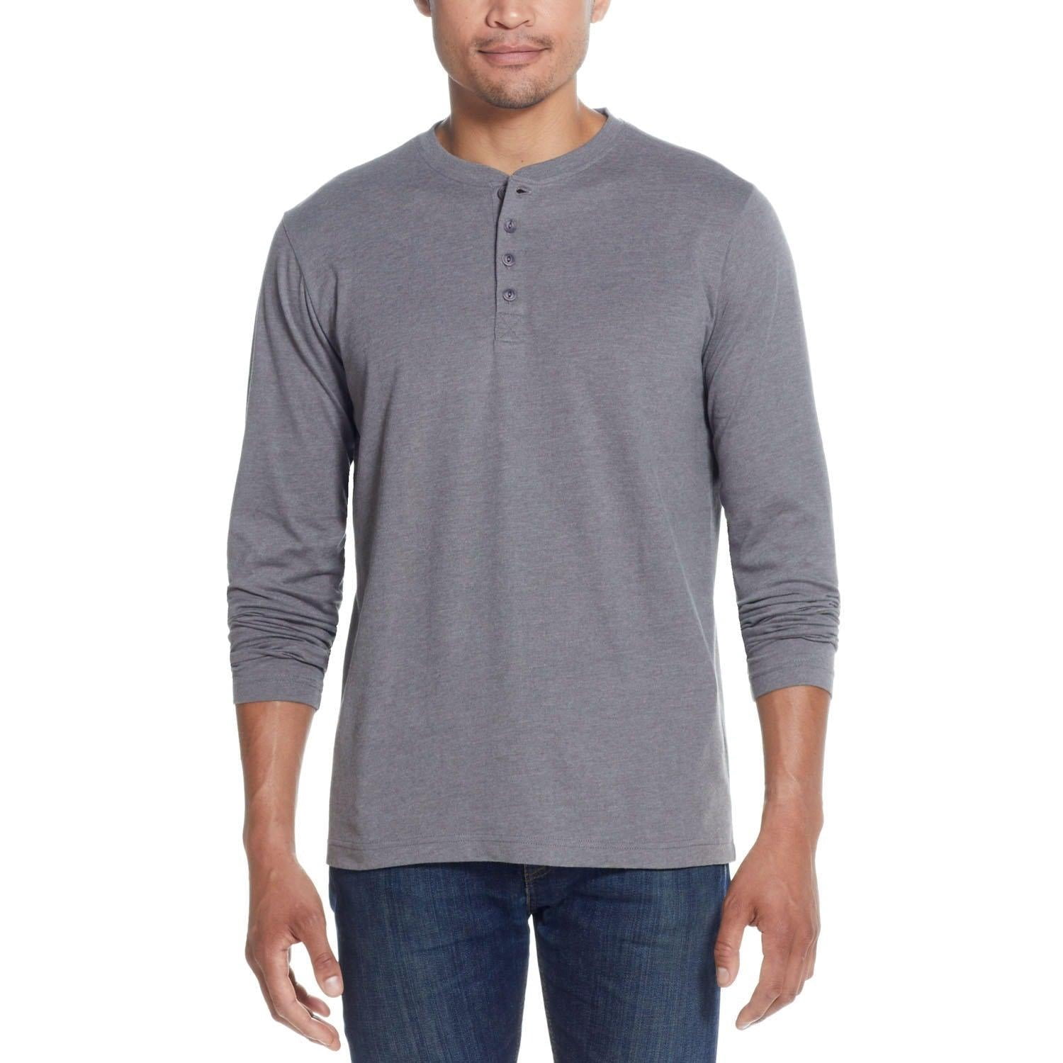 Lot De 2 Chemises Henley Weatherproof Homme – Abricot Brandy/gris, Taille XXL, 4 Boutons