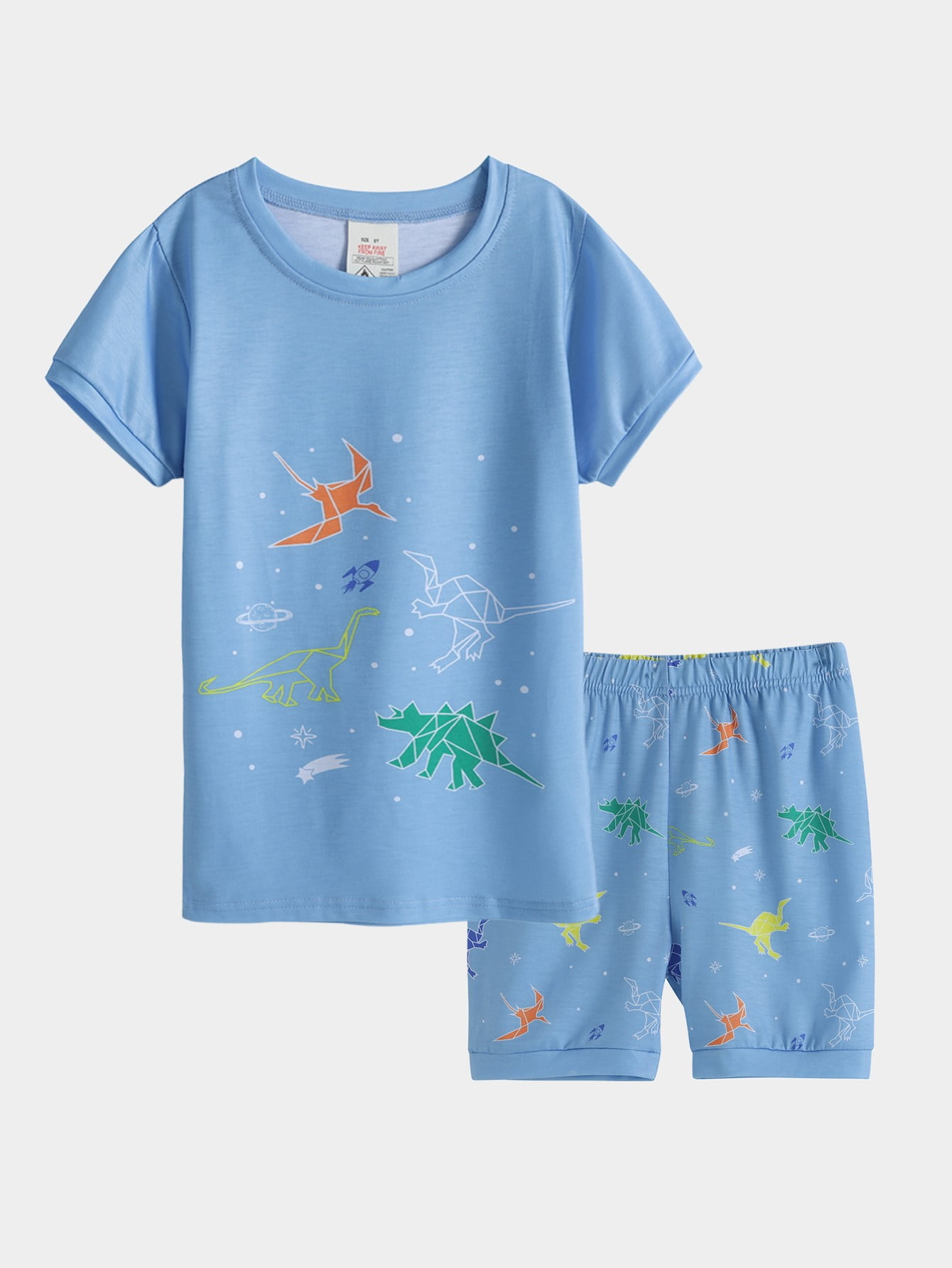 MyFav Big Boys Pajamas 2 Piece Short PJS Cute Cartoon Sleepwear,4Y14Y