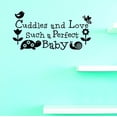 thumbnail image 1 of Custom Decals Cuddles And Love Such A Perfect Baby Wall Art Size: 14 X 28 Inches Color: Black, 1 of 1