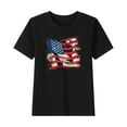 thumbnail image 2 of MKOSPLRT Kids Boys American Flag Shirts 4th of July T-Shirt Toddler Girls Cotton Patriotic Tops Short Sleeve Independence Day Clothes 2-15 Years, 2 of 5